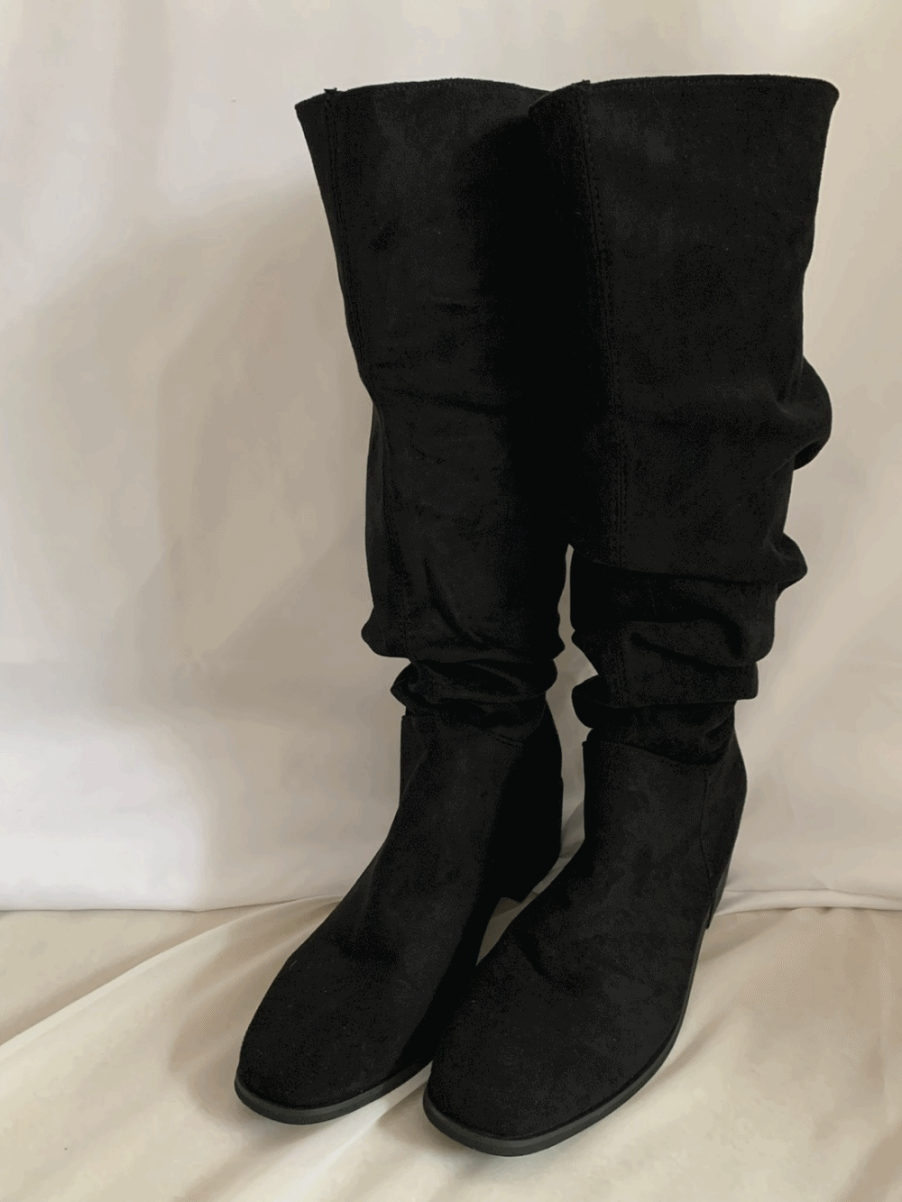 [Shoes] Chantal velvet shirring boots / one color