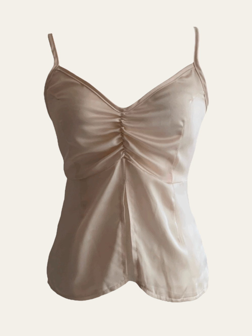 [Top/ Innerwear] Airy Silk Shirring Bustier / 2 colors