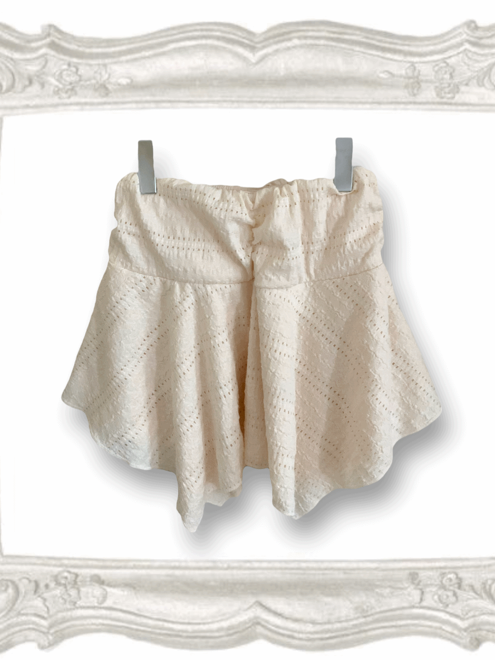 [Skirt] Bettie Lace Shirring Mini Skirt / 2 colors