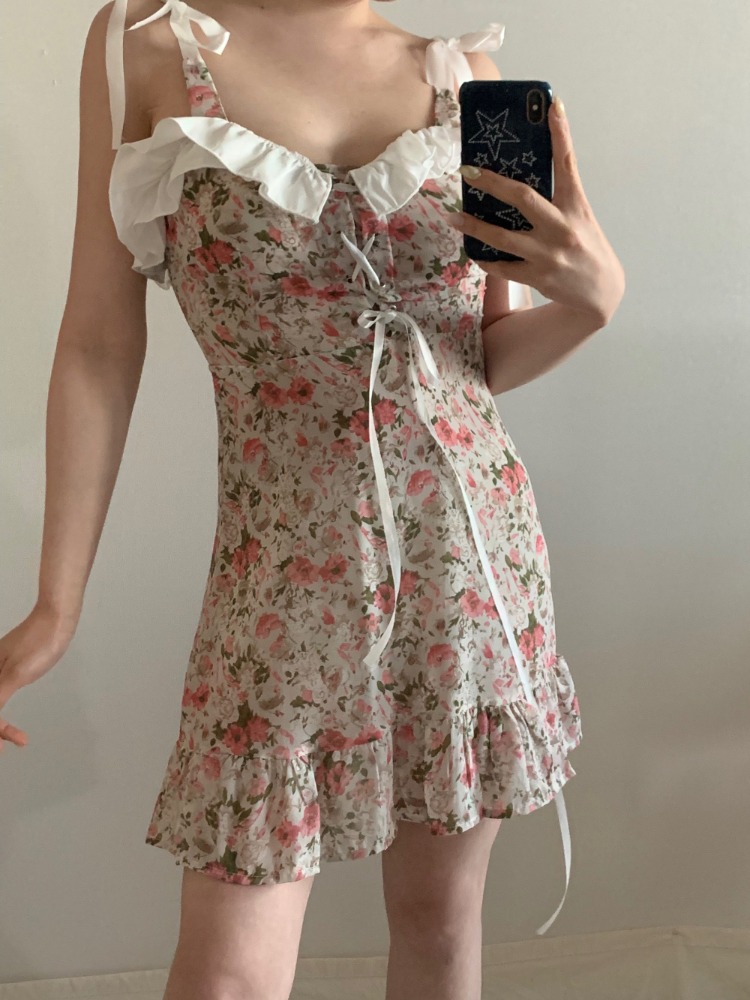 [Dress] Sosie Eyelet Chiffon Mini Dress / one color